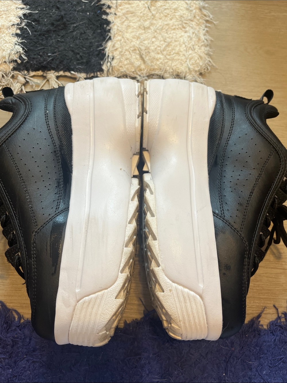 Fila Black and White Chunky Platform Sneakers - Picture 3 of 6